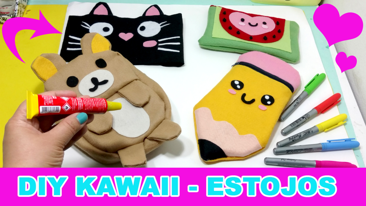 12 COISAS KAWAII DIY – MATERIAL ESCOLAR KAWAII – ARTESANATO EM PAPEL E  MUITO MAIS… #diy 