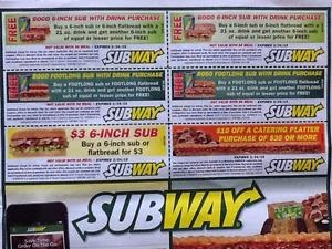Free Printable Coupons: Subway Coupons