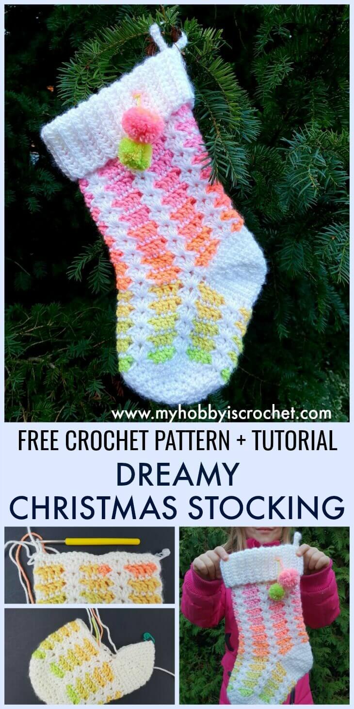Basic Crochet Christmas Stocking: Free Pattern and Tutorial