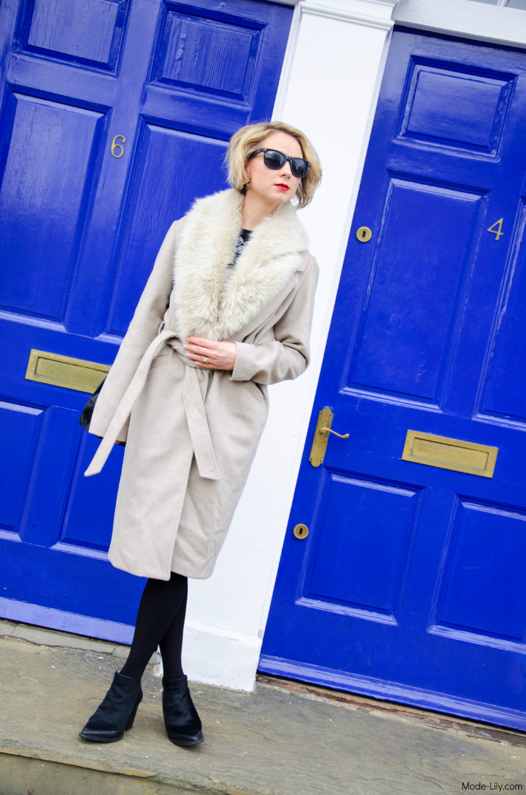 Outfit Post: Styling Warehouse Winter Faux Fur Camel Coat