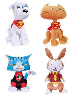 DC Comics Super Pets Plush Figures - Krypto, Streaky the Super-Cat, Dex-Starr & Hoppy