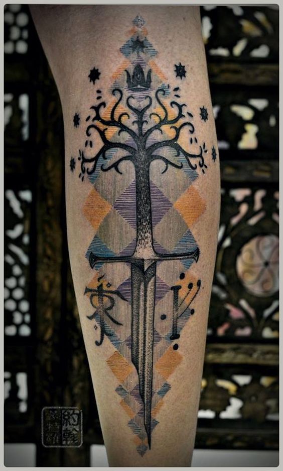 Middleearth is not an Imaginary World  Beautiful White Tree of Gondor  tattoo by