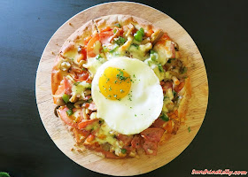Breakfast Pizza, Bites Cafe Lake Fields, Bites Cafe, Sungai Besi, coffee place, malaysia cafe, Coffee, Waffle, Breakfast Pizza, Frittata, Affogato, The last polka, ice cream with coffee, chilled out place, chilled out cafe, egg dish
