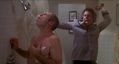 High Anxiety 1977 Mel Brooks getting stabbed with a newspaper in the shower Psycho