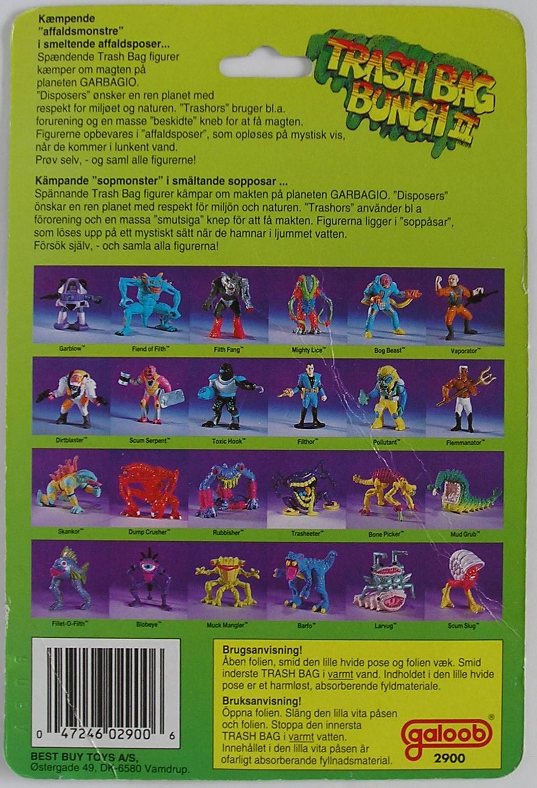 Toys from the Past 98 TRASH BAG BUNCH WAVE 1 FIGURES 25 to 36 (1991)