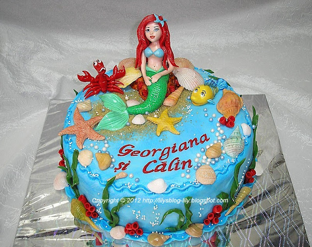 Tort Ariel Mica Sirena/ Ariel Little Mermaid Cake