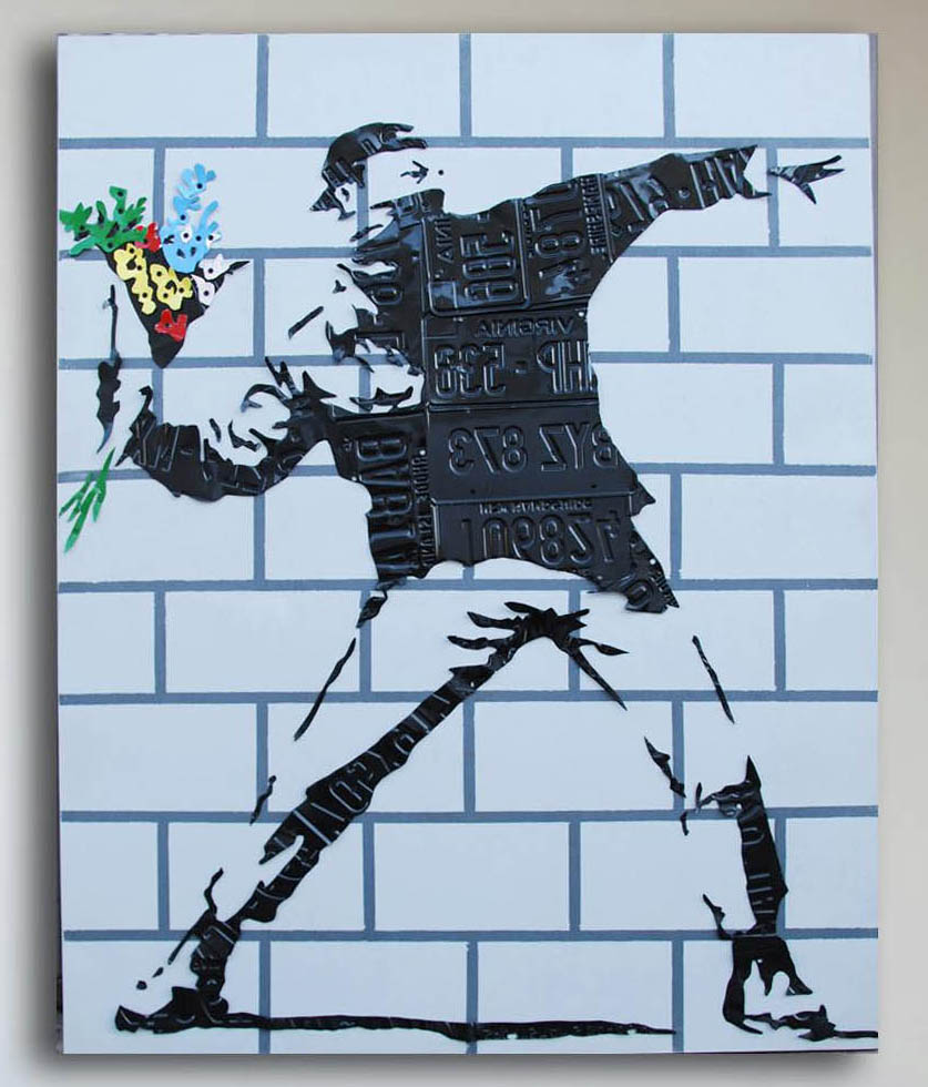 banksy flower thrower by michael kalish