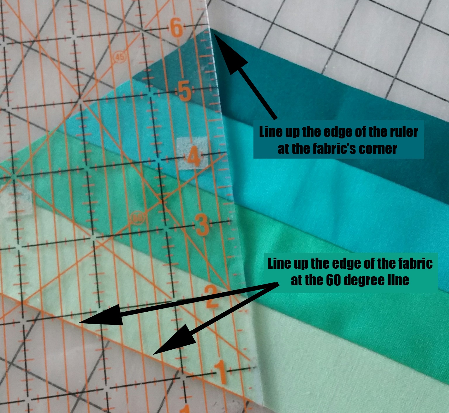 Always Sew Busy Cutting 60 degree triangles with a regular rotary