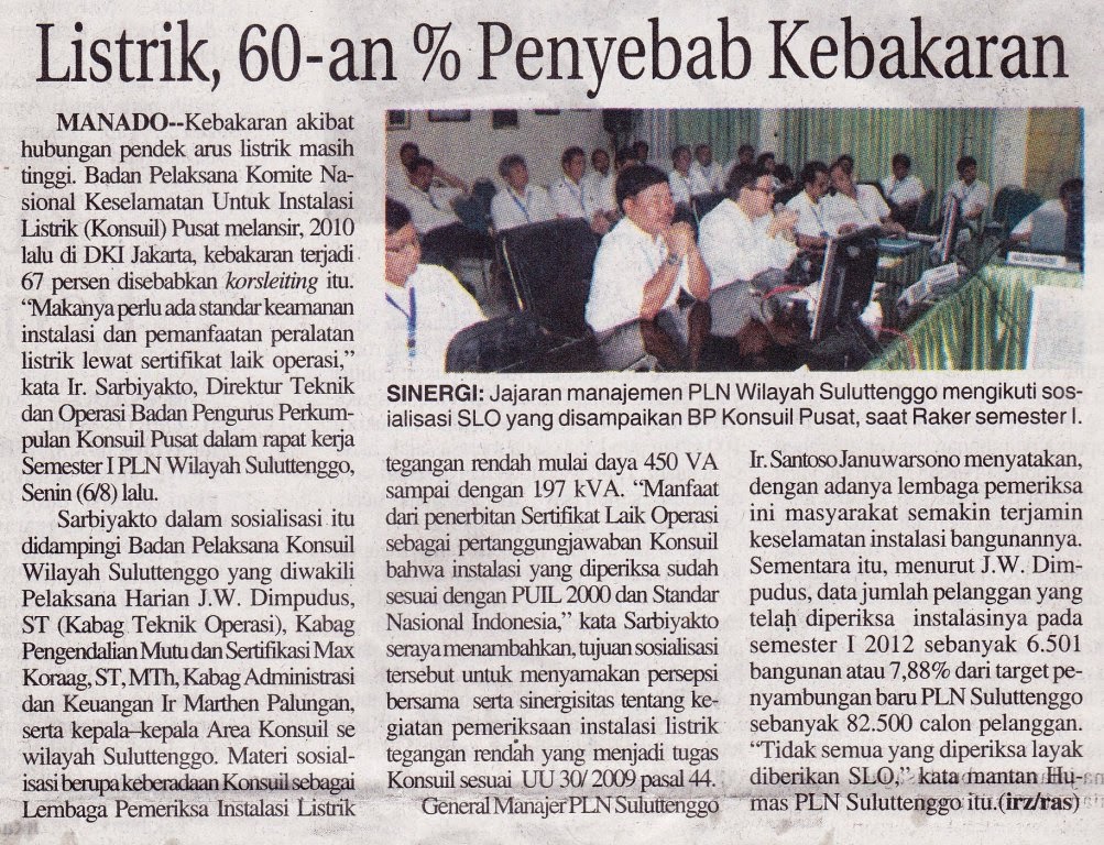 KONSUIL SULUTTENGGO: Berita di Koran Manado Pos Terbit hari Kamis 09 