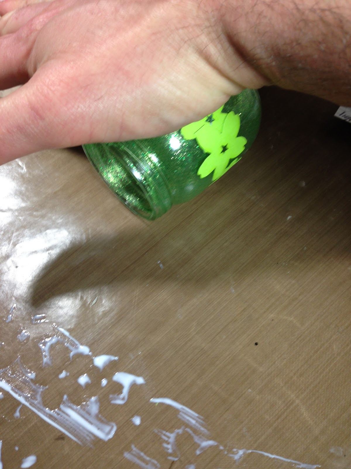 365 Designs MINI MASON JAR TEA LIGHT CANDLE HOLDERS with glitter paint