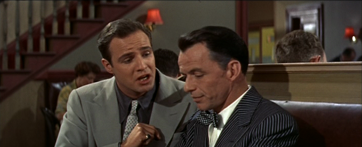 Frank Sinatra and Marlon Brando Guys and Dolls 1955 movieloversreviews.filminspector,com