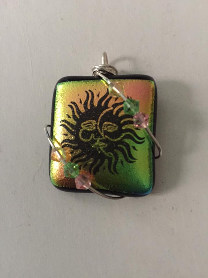 Naomi's Designs Handmade Wire Jewelry Handmade fused dichroic glass