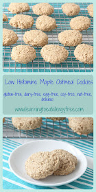 Maple and oatmeal shine in these cookies that are gluten-free, dairy-free, soy-free, nut-free, egg-free, and alcohol-free!