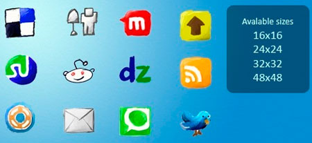 210+ Handy Drawn Social Media Icons Set Download 