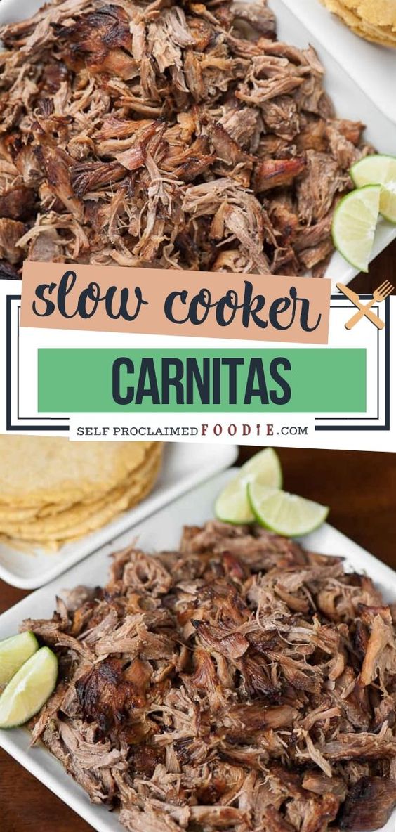 If its not quite yet barbecue weather, use your crockpot to make flavorful pork roast Slow Cooker Carnitas for an easy dinner that your family will love. If its not quite yet barbecue weather, use your crockpot to make flavorful pork roast Slow Cooker Carnitas for an easy dinner that your family will love.