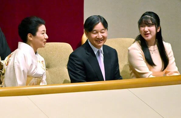 The 58th Agriculture, Forestry and Fishery Festival Awards. Emperor Naruhito, Empress Masako and Aiko visited Ryogoku Kokugikan