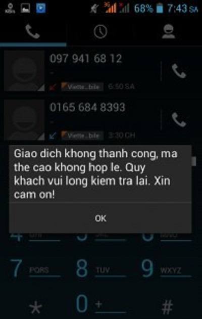 Cách kiểm tra thẻ cào Viettel đã nạp chưa?