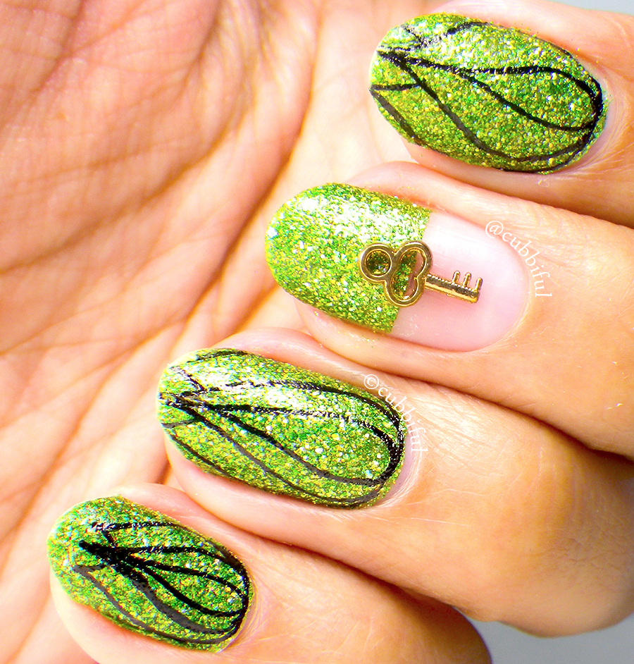cubbiful Garden Nails featuring Powder Perfect Land of Reeds