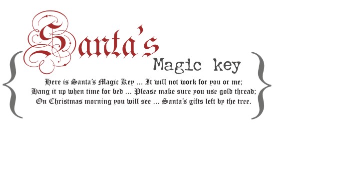 Santa's Magic Key Poem Template, FREE Printable Tag