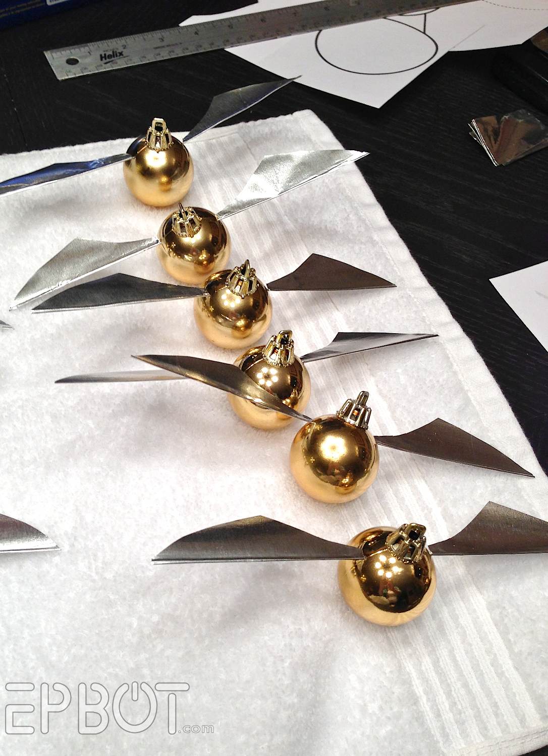 Simple Golden Snitch Ornament DIY - Parties With A Cause