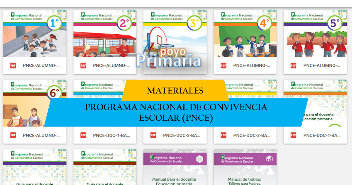 Programa Nacional De Convivencia Escolar Pnce apoyo-primaria.blogspot.com