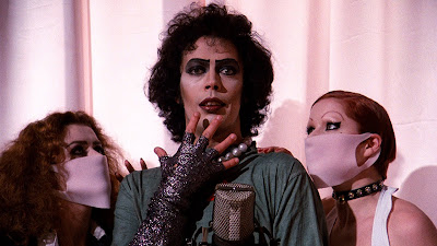 Patricia Quinn, Tim Curry, and Nell Campbell in The Rocky Horror Picture Show (1975) 