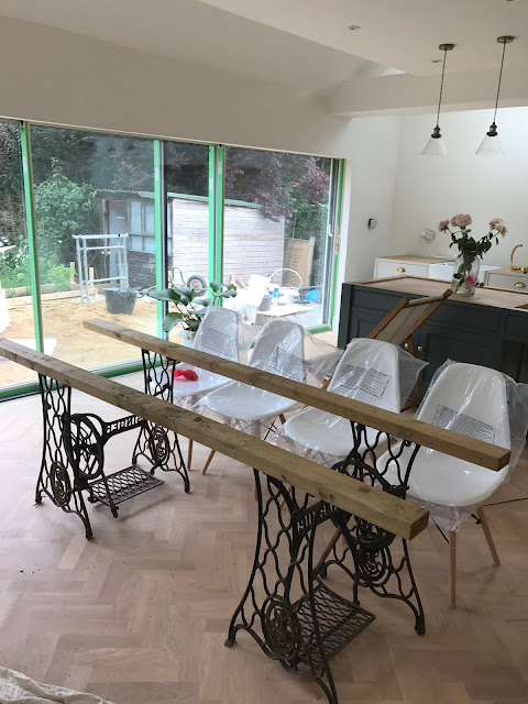 Makeover A Dining Table Made From Scaffold Boards Roses And