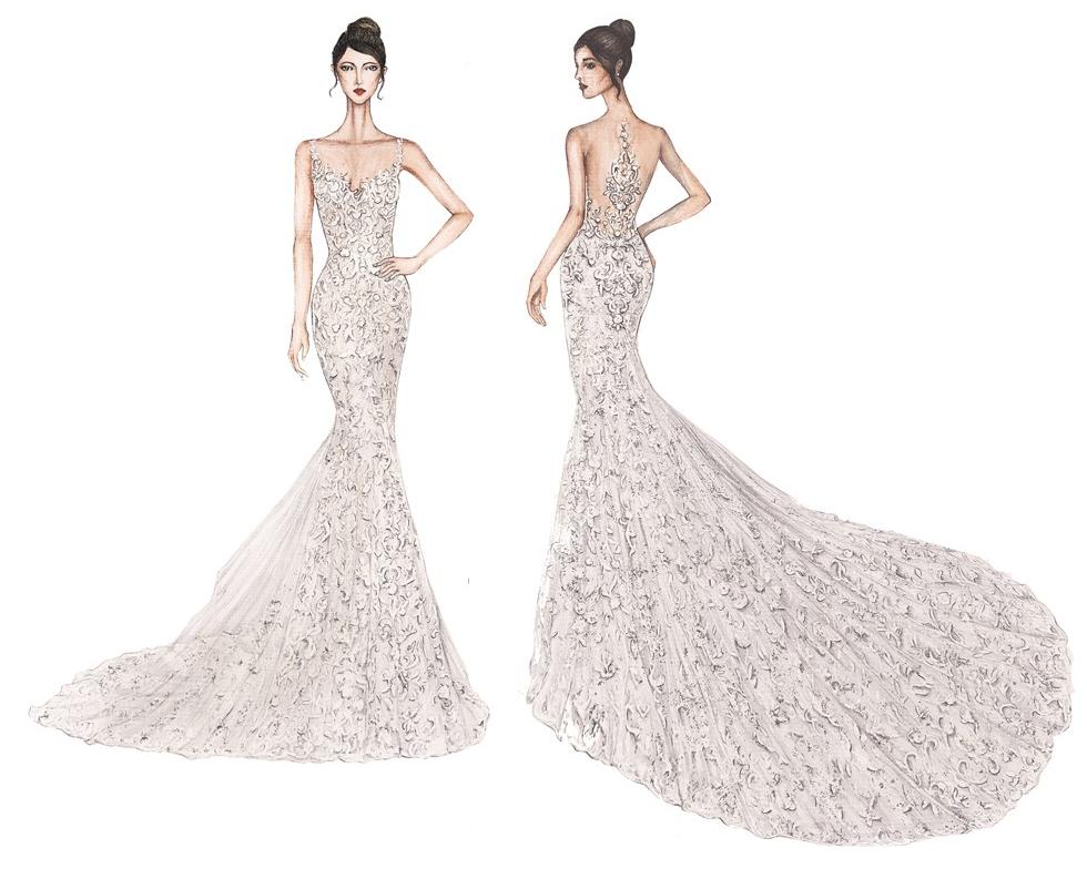 El vestido de Antonela Roccuzzo de la diseñadora Rosa Clará