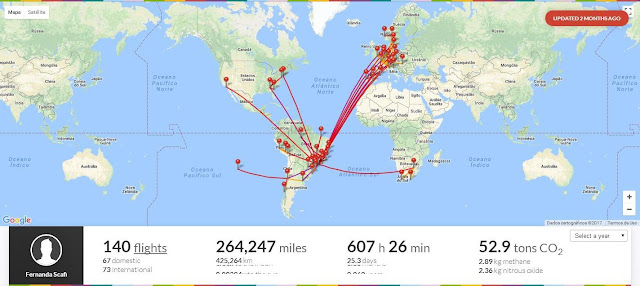 Curiosidade: Flightradar 24 - o site que calcula as suas estatísticas de viagem!