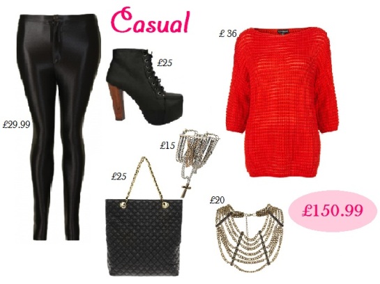 Casual. how to style disco pants, oversized jumper