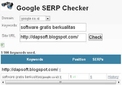 Cara Mengetahui Posisi Blog di Serach Engine