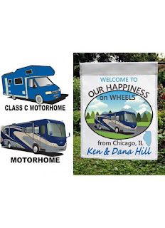 happiness on wheels motor home camping flag happiness on wheels motorhome camping flag