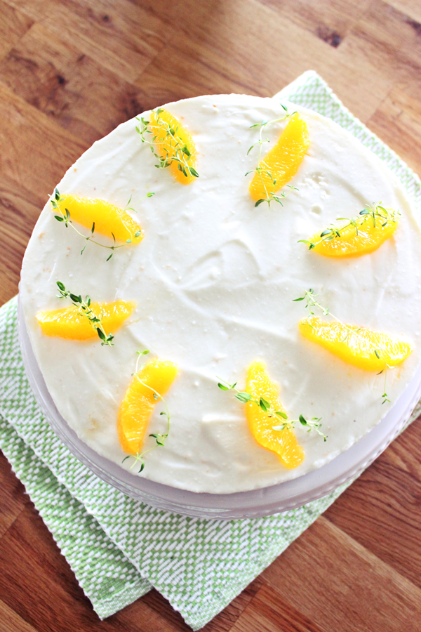 {nobake} Orangen Quark Torte mit Schokokeksboden
