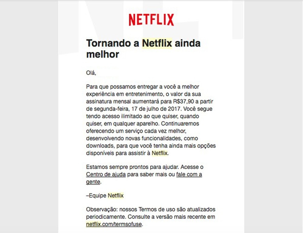 Netflix anuncia reajuste em assinaturas e mudança em oferta de planos