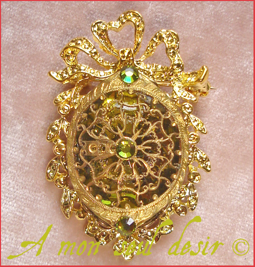 Broche Ancienne Française En Forme De Coq De Montre à Gousset - Bijou Vintage Argenté, Occasion Avec Son Histoire