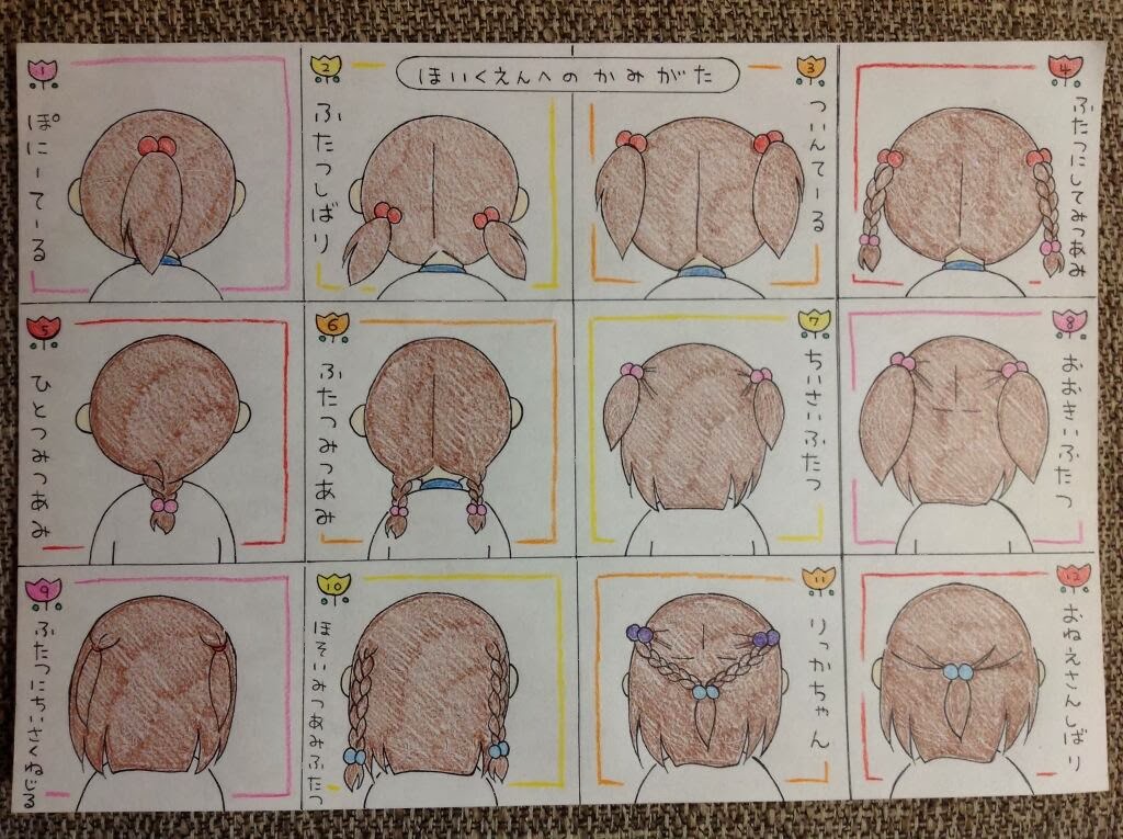 保育園の娘のためにママが描いた髪型リクエスト表がかわいい！ 趣味のブログ