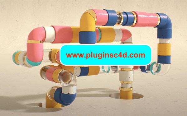 C4D avec moteur de rendu Octane et script Python Animation de pipeline ...
