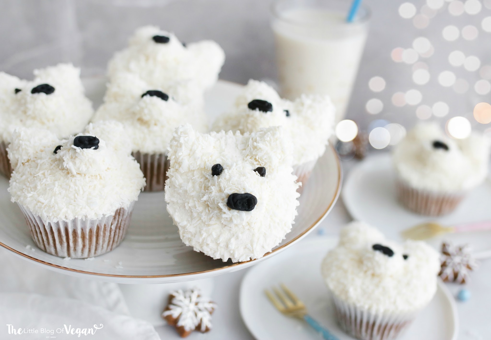 Coconut polar bear cupcakes recipe
