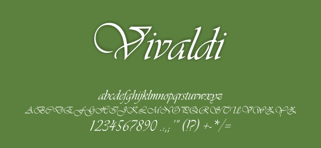 Vivaldi Font Kumpulan Font Undangan - Vivaldi Font