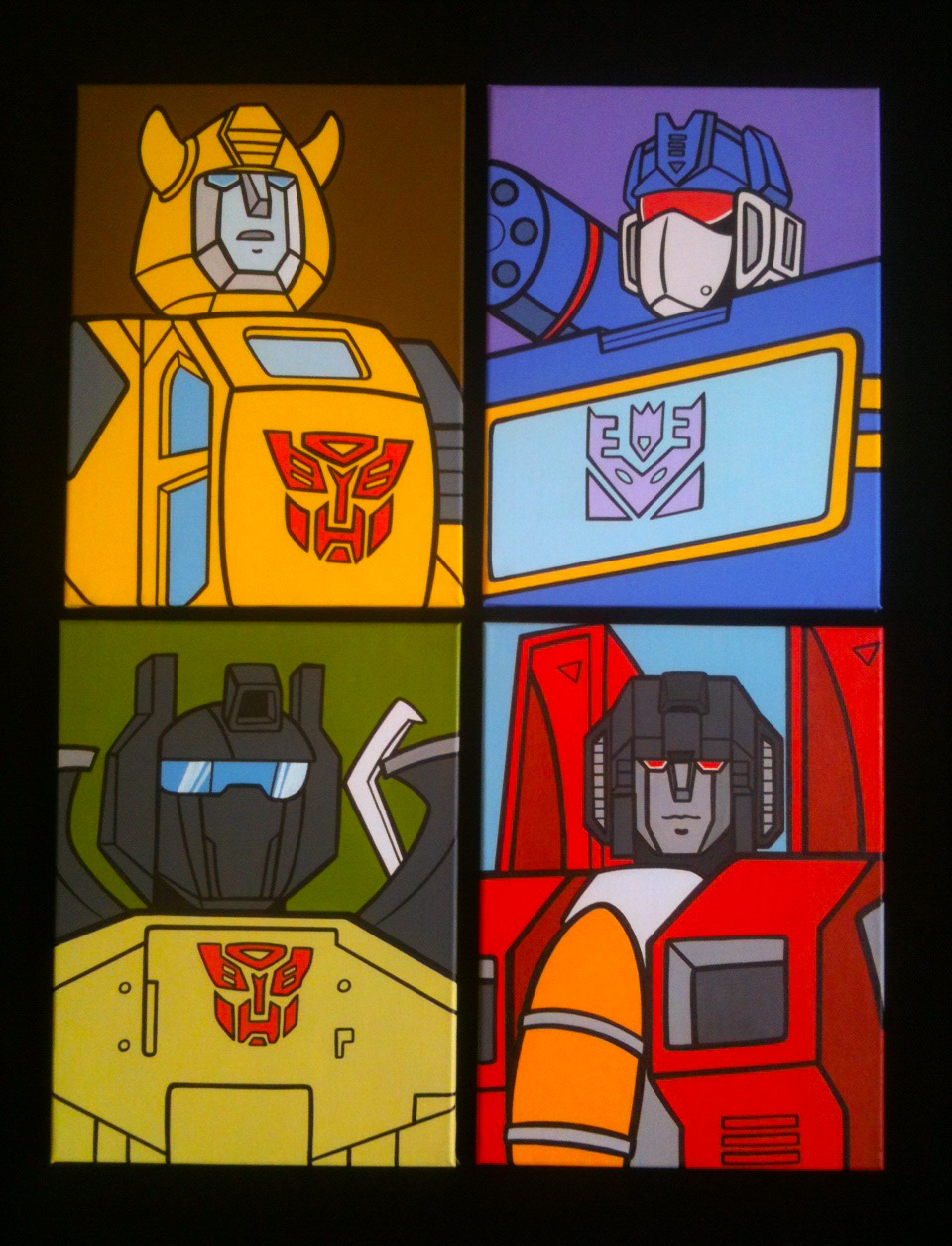 Jdtoonart Cartoon and Comic pop art Paintings Transformers Soundwave