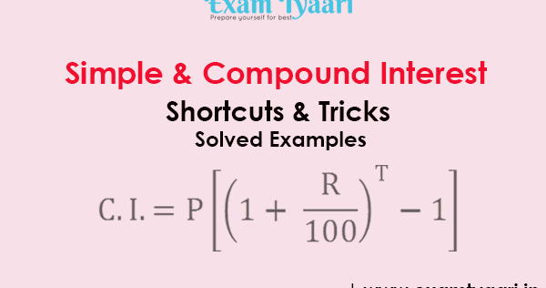 Simple interest and Compound interest problems and solutions pdf