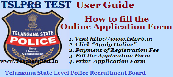 How to Apply for TSLPRB Test /Police Constables Recruitment 2018 how to apply,tslprb test 2018,police constables recruitment 2018 user guide,how to fill online application form,step by step online applying,ts police constable posts 2018,ts pc posts 2018 recruitment notification
