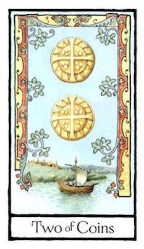 tarot notes old english tarot 2 of coins tarot notes old english tarot 2 of coins