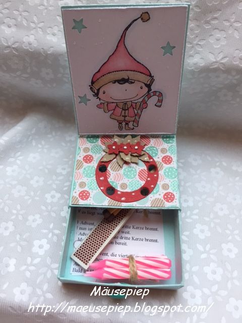Stempeleinmaleins: Easel Box Adventskranz für die Hosentasche - pocket