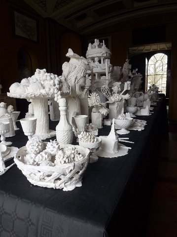 Exhibition of plaster busts at Pitzhanger Manor, London