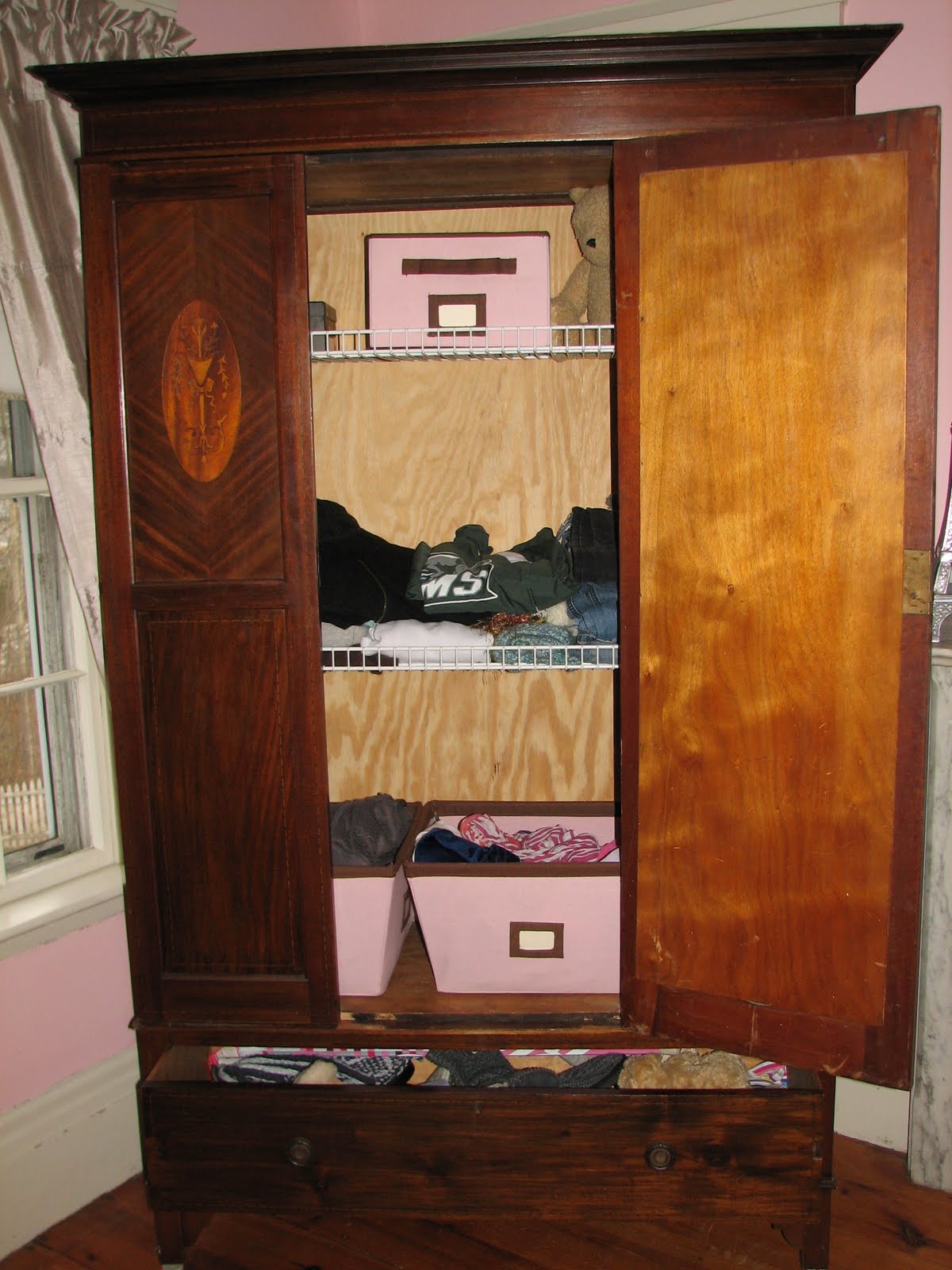 Church Street Sale Antique Wardrobe Armoire w/ Mirror 500