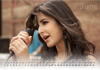 Beautiful Katrina Kaif Desktop Calendar 2012