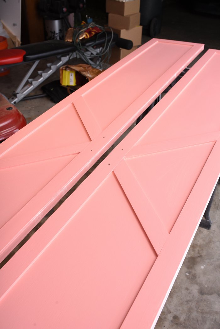 DIY Coral & Glam BiFold Closet Door Makeover Tutorial Monica Wants It