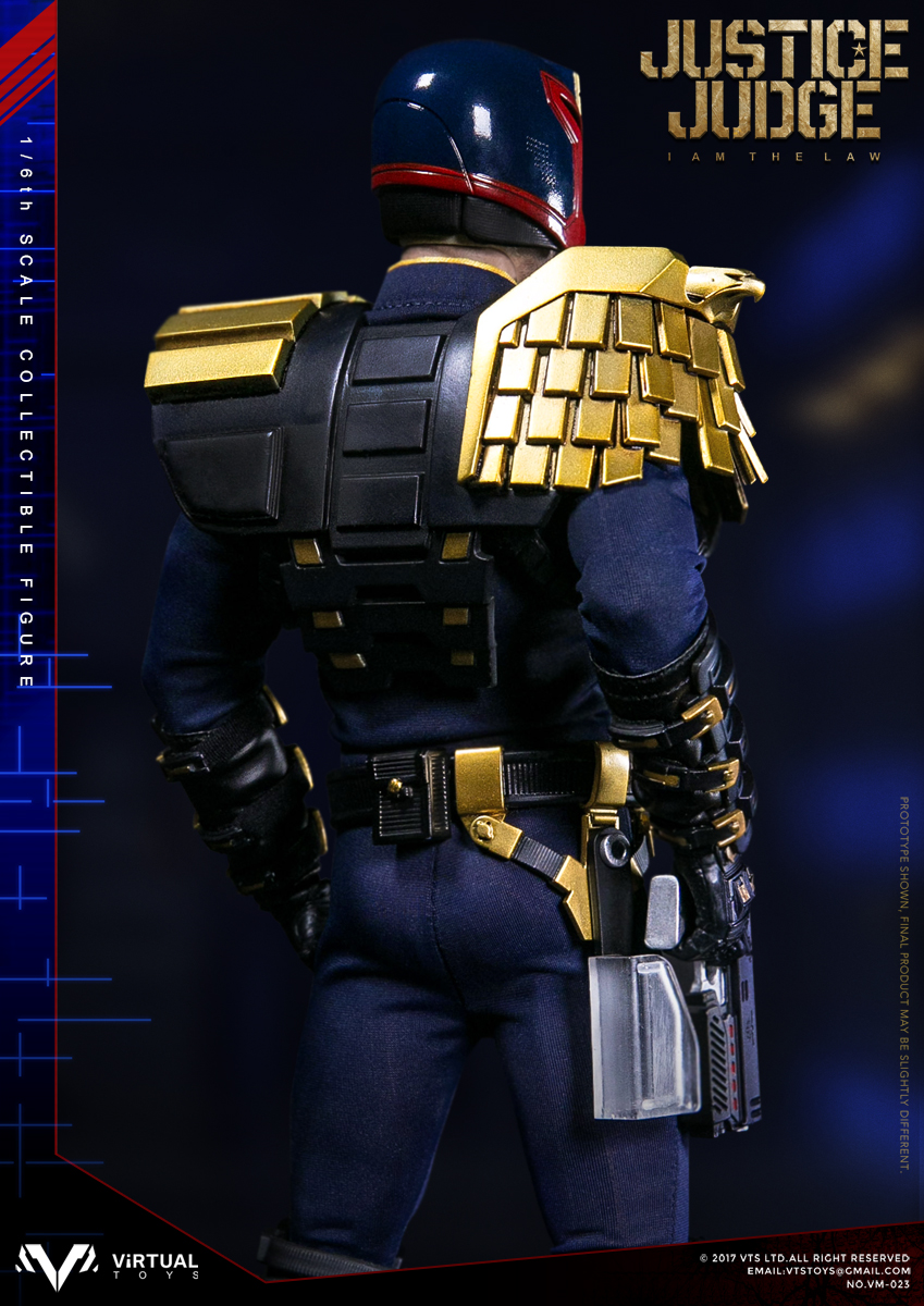VIRTUAL TOYS JUSTICE JUDGE 12/" 1//6 ACTION FIGURE 1995 JUDGE DREDD STALLONE U.S.
