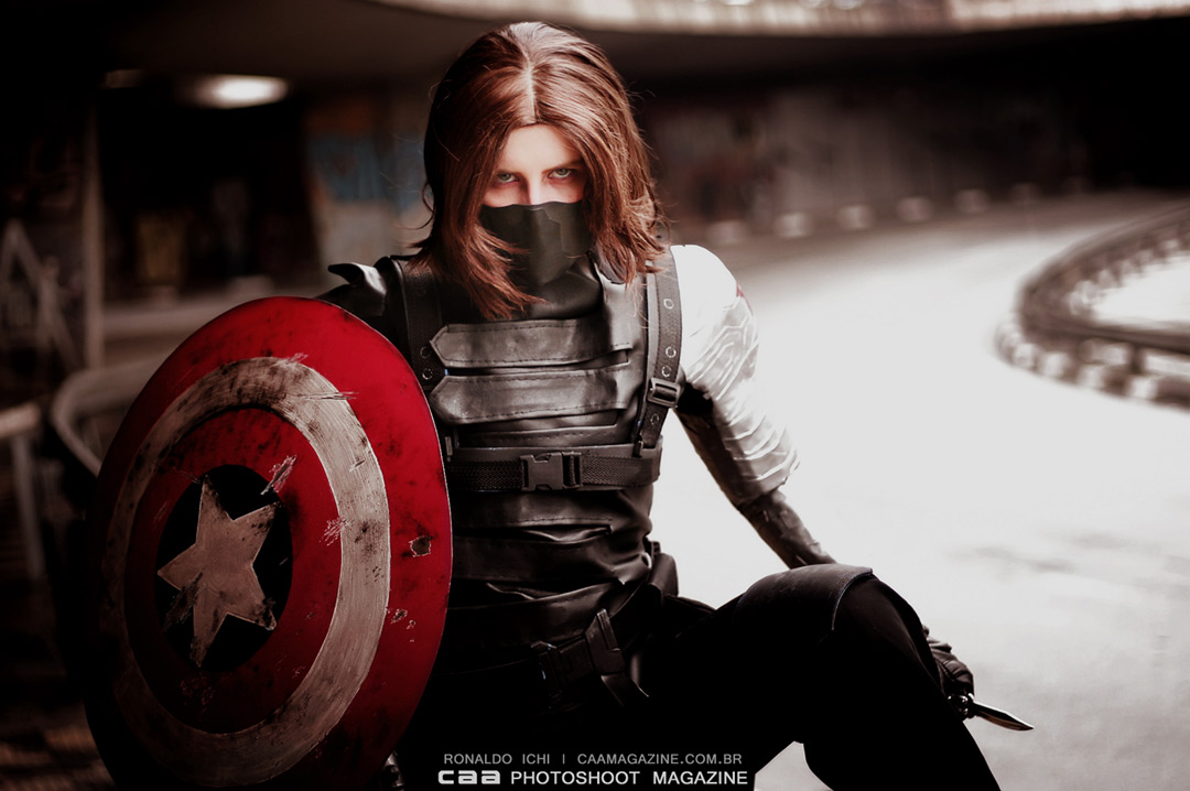 cosplayer Marine Orthodox and your Winter Soldier cosplay costume from Marvel's Captain America 2. Photography by CAA/Ronaldo Ichi